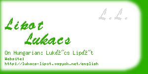 lipot lukacs business card